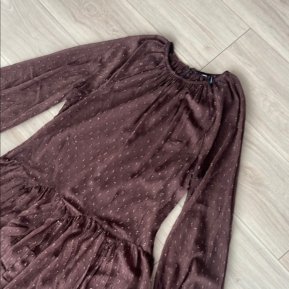 ASOS Brown Long Sleeve Dress - Picture 7 of 15